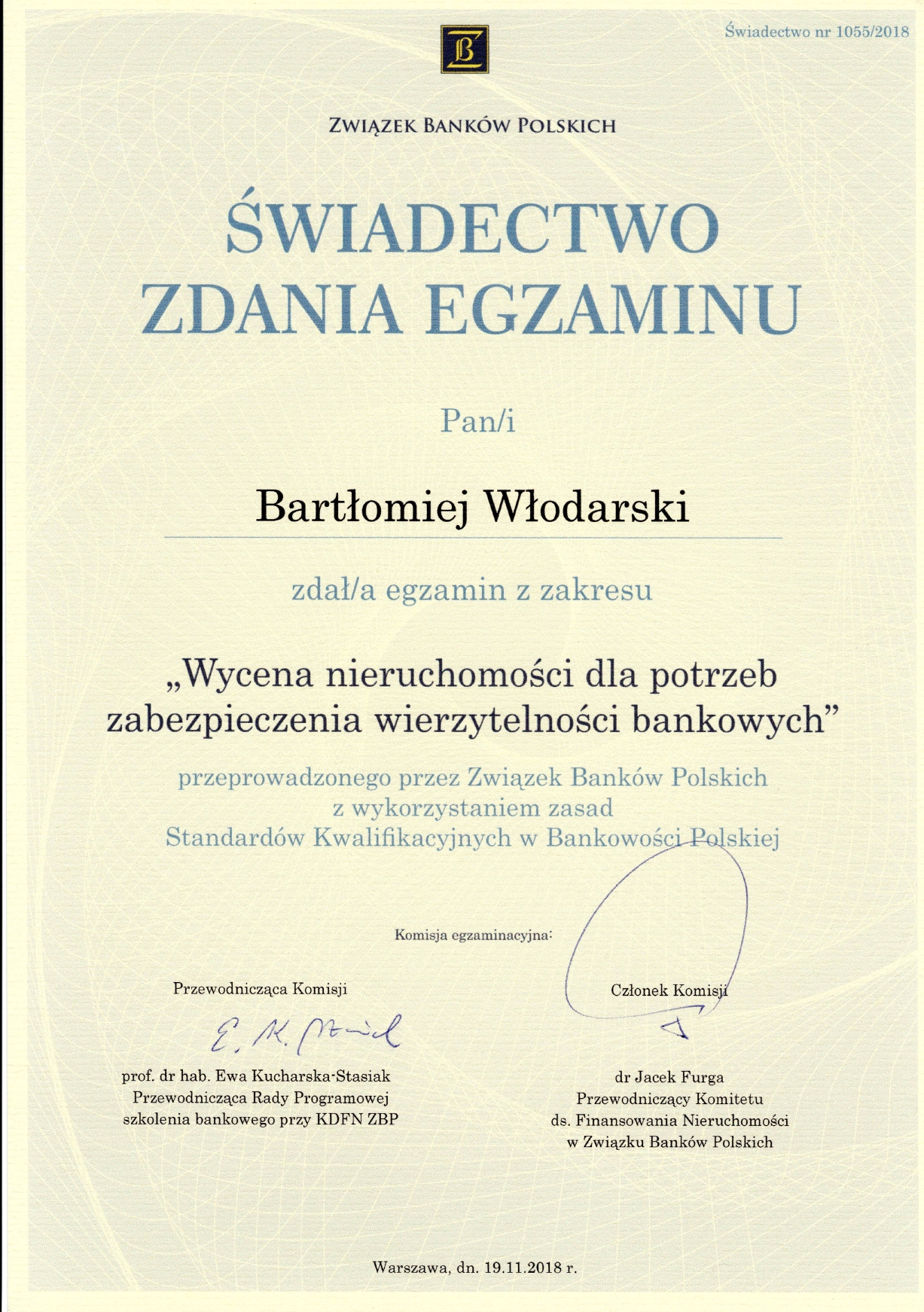 Świadectwo Egzaminacyjne